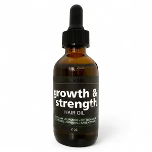 OrganHerb Organic Herbal Hair Oil – Strengthening & Nourishing Blend with Rosemary, Amla, Burdock Root, Nettle & Ginseng – 2 oz