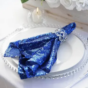 Sequin Napkin 20"x20" Royal Blue - Sparkling Reusable Cloth Napkin