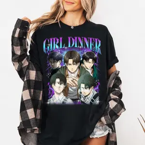 Limited Levi Ackerman T-shirt, Please message for text color options, Attack on Titan Unisex Tee, Anime Manga Shirt, Gift for Otaku, Girl Dinner Tee