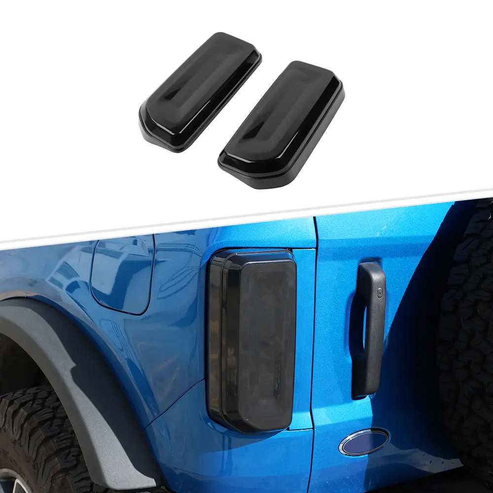 LED Rear Tail Light Cover Trim, Perfect Fit DIY-Install Exterior Accessory for 2021+ Bronco Car Truck