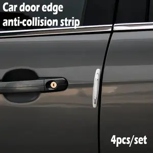 4Pcs Car Door Edge Guards, Car Side Door Protector Suitable For Various Car Pads Door Shock Absorbers Car Decoration Accessories