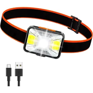 USB Rechargeable LED Headlamp,  IPX5 Waterproof, Lightweight Headlamp, Perfect for Fishing, Camping, Cycling, Hunting, Hiking