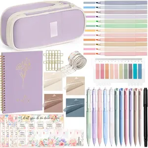 Study Supplies Journaling Kit for Women, Mothers Day Christian Gifts for Women Mom ,  Study Tool w/Pastel Highlighter Pen No Bleed, Pencil Case Notebook Annotation Kit Accessories Set