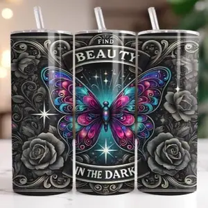 Find beauty | 20oz Skinny sublimation tumbler transfer print out (TRANSFER ONLY, NOT A FINISHED TUMBLER)
