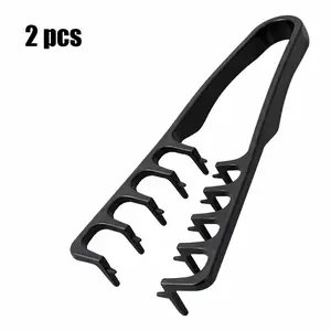 2 Pcs Hair Styling Combs for Men, Portable Plastic Grooming Combs, Volume Texture Slick Back Styles, Daily Travel Office Dorm Use, Styling Tools
