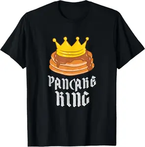 100% Cotton Pancake King Pancake And Pajamas Sleepover Pancakes T-Shirt