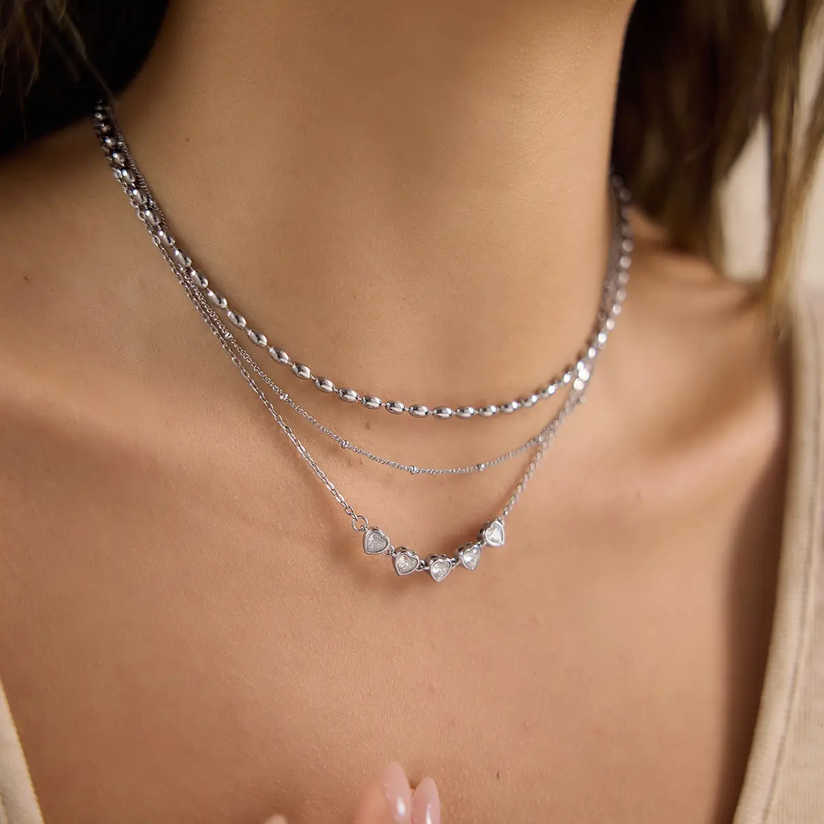 silver necklace