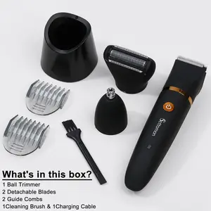 Men's Body Hair Trimmer, Electric  Shaver Razor, Rechargeable Groin Hair Trimmer, Waterproof Body Hair Trimmer, Multifunctional Hair Trimmer, 3 in 1 Hair Trimmer for Arm Leg Armpit and Body Hair Trimming