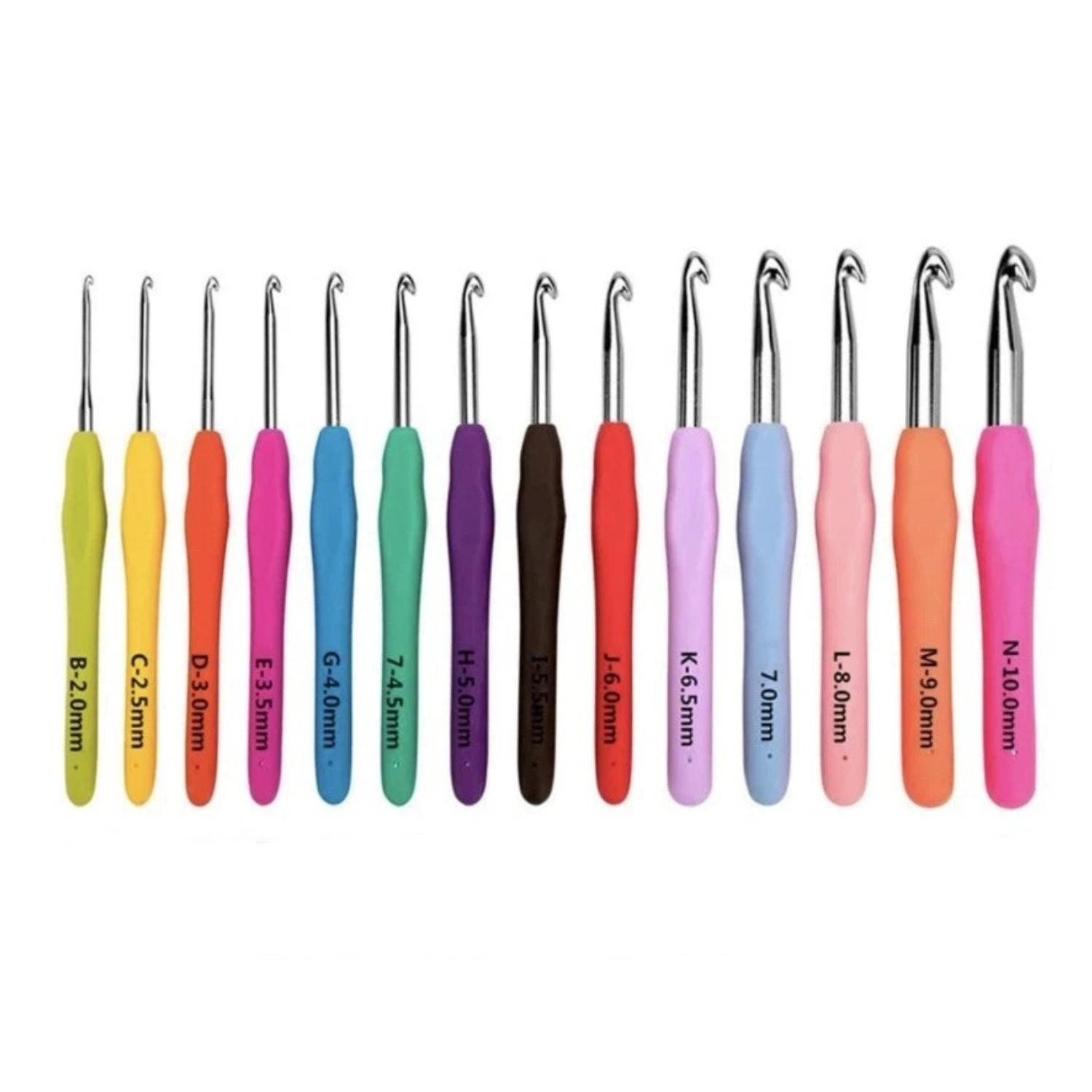 Home Collection 14-Piece Crochet Hooks Set 2mm–10mm