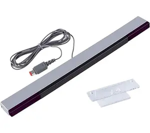 Bar for Wii, Replacement Wired Infrared Ray Sensor Bar for Nintendo Wii and Wii U Console, Includes Clear Stand