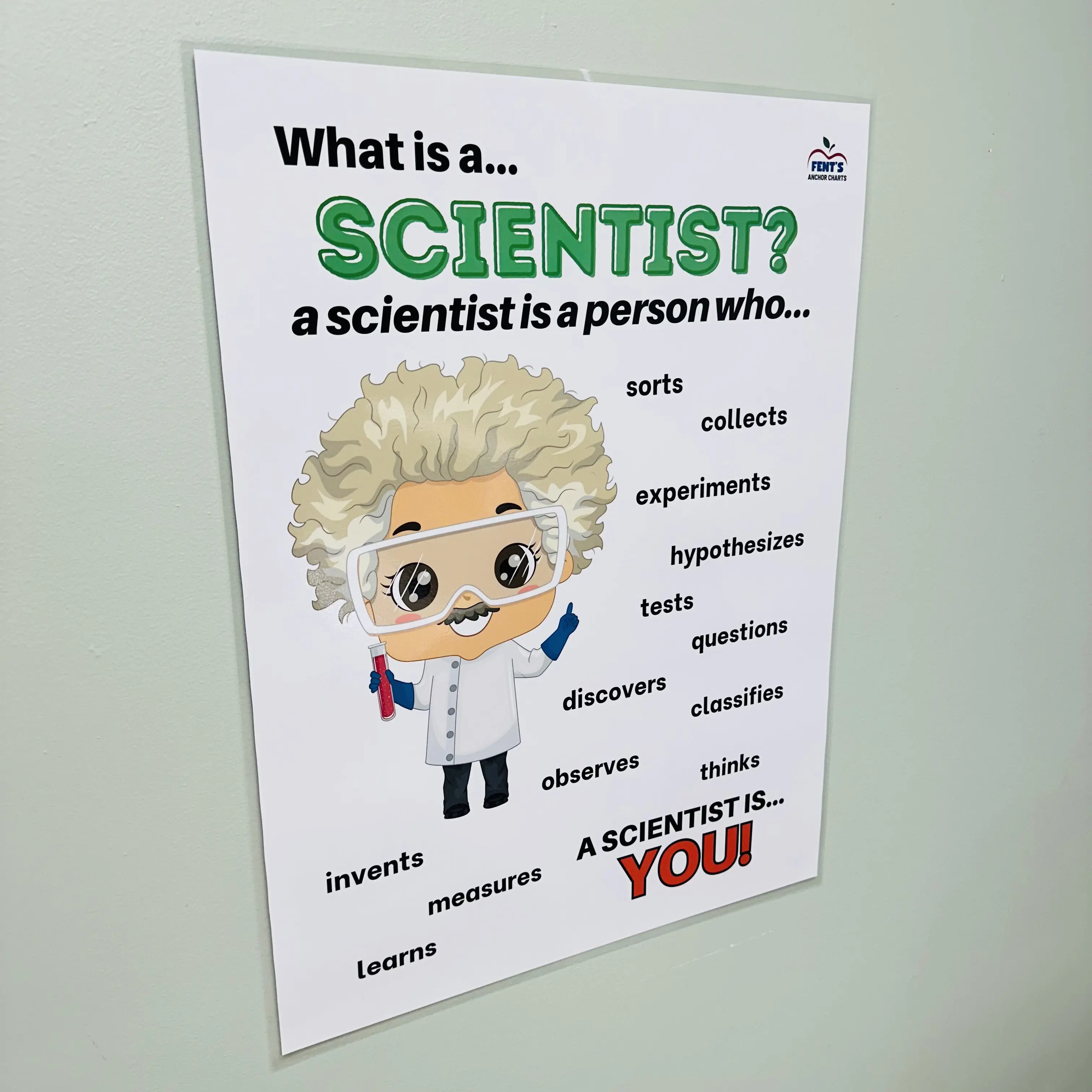 Young Scientist Inspiration Poster | What is a Scientist Classroom Poster | Elementary Science Classroom | Laminated Science Poster
