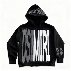 OSIMIRI Men And Women Letter Print Hoodie Harajuku Star Jacket Pullover Sweatshirt Streetwear - Sweaters, Menswear