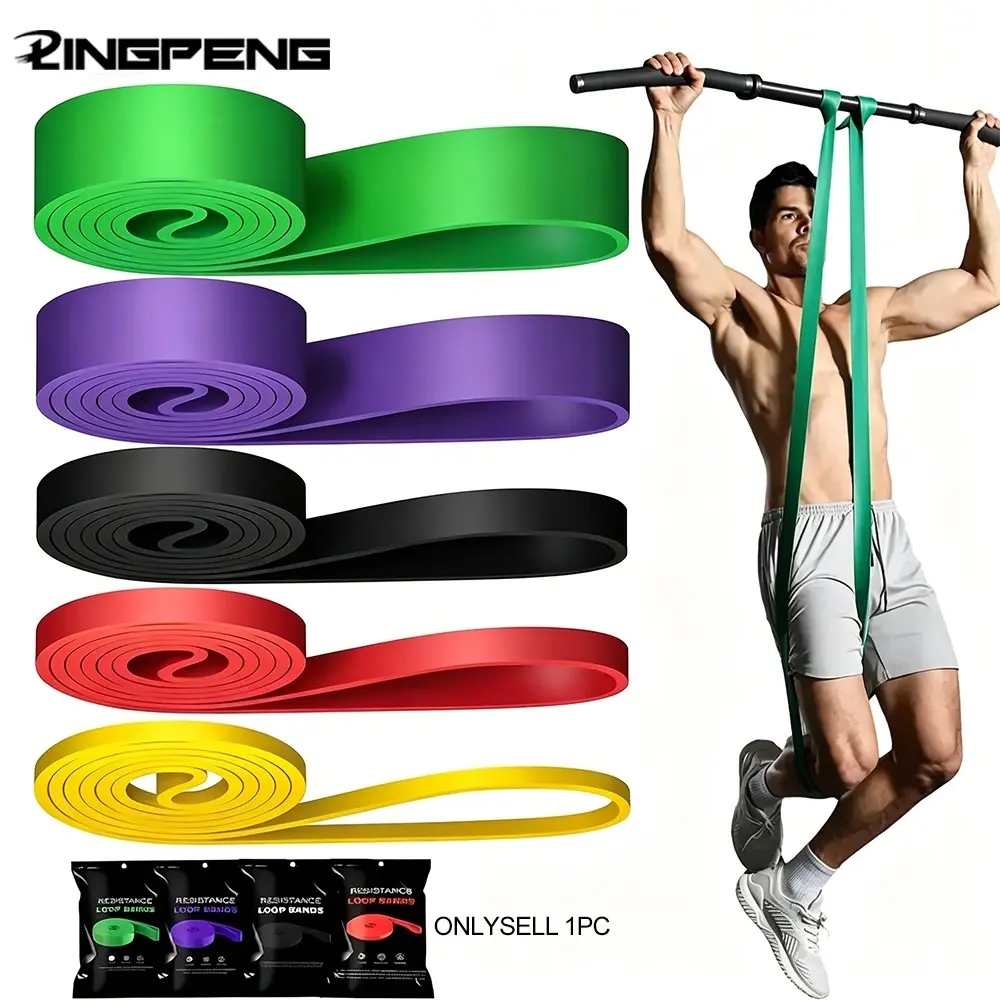 LINGPENG Latex Resistance Band, Durable Stretching Band, Workout Bands, Exercise Bands, 1/4/5pcs Pull-Up Gym Home Fitness Rubber Expander Loop, Strength Assist Workout Training Equipment for Men and Women