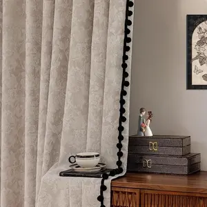 Luxury Vintage Vibes  Elegant Retro chenille Curtains | Thermal Insulated Privacy Drapes | Easy Hang Gromment Top 2 panels
