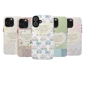 Faith-Based Aesthetic Phone Case – Psalm 37:4 Floral Christian Design with Pastel Bows & Patchwork – Inspirational Gift for Christian Women – Fits iPhone 7–16, SE, XR, XS, Pro, Max, Plus & Samsung S21–S24, Ultra