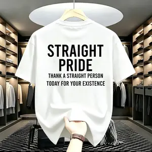 Funny Pride Statement Unisex Graphic Shirt, Thank A Straight Person Today For Your Existence Printed Straight Pride Casual Cotton Tee