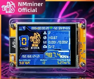 【2026】NM 2.8" Touch Screen Development Board with Acrylic Case & NM Firmware Ver.1.8.25 for BTC Stats-keeping with USB Type-C Cable Connection & 1000 KH/s Hash Rate