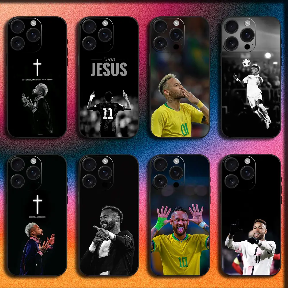 Football For N-NeYmAr 10 Phone Case For iPhone 17,16,15,14,13,12,11,Pro,XS,Max,Plus,E, Samsung Galaxy S26 S25 S24 S23 S22 Soft Black Cover
