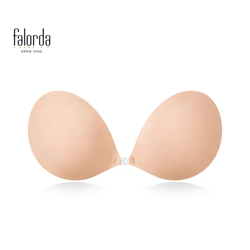Falorda Fabric Adhesive Bra, Underwear, Minimalist, Comfort, Dress Strapless Bra Womenswear Accessories, Strapless Sticky Invisible Bra for Backless,
