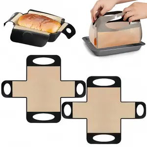 2 Pack Silicone Bread Loaf Pan Liners,Silicone Baking Mat For 19 x 15 Inch Loaf Pan.Nonstick And Reusable Bread Pan Liner,Easy To Clean, High Temp Resistant