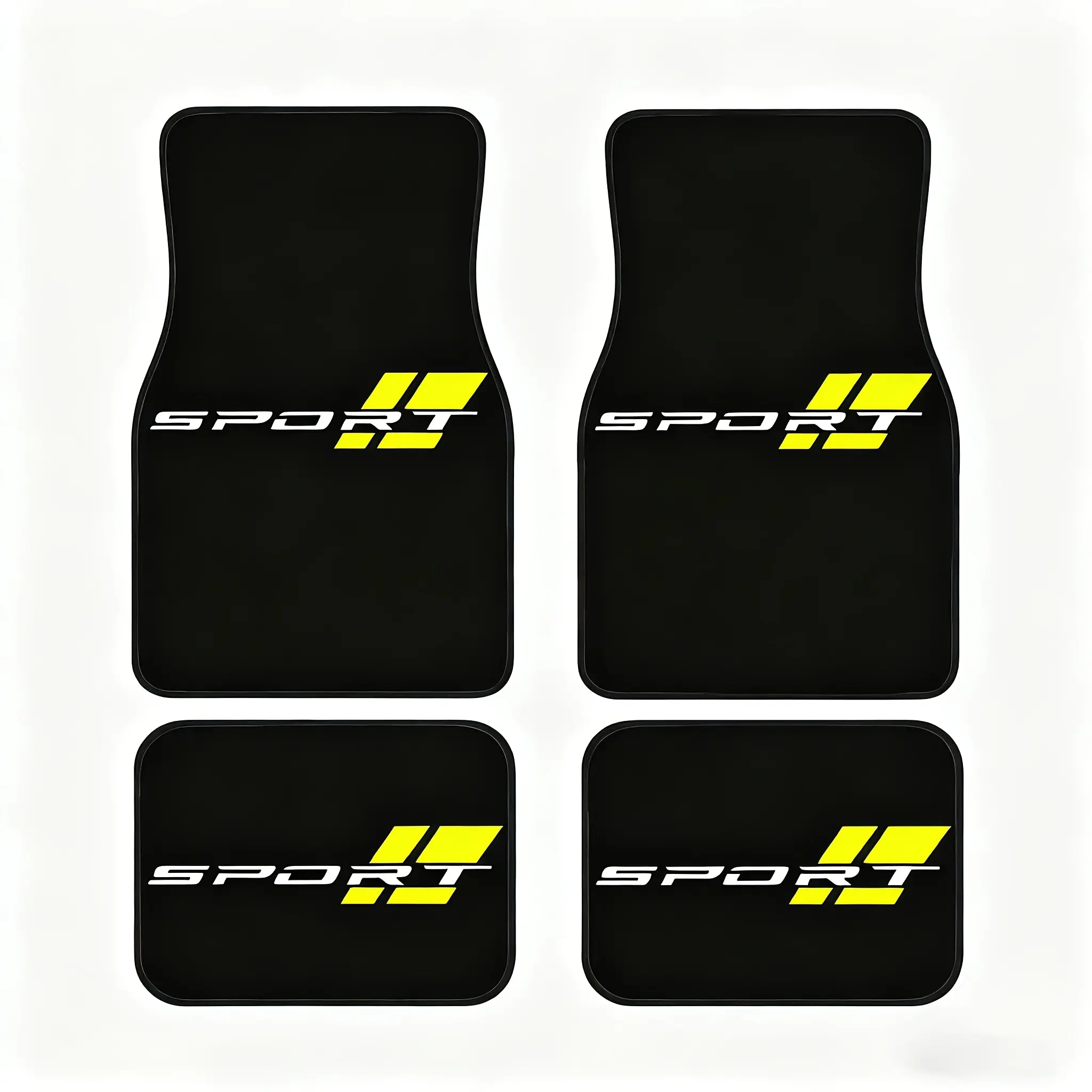 Trendy and Cool Sports-themed English Design Printed Car Mats, Made of Durable, Wear-resistant, and Non-slip Materials. Suitable for Front and Rear Seats, Compatible with Most Vehicle Floor Mats. Interior Protection Car Mats, Premium Automotive Floor