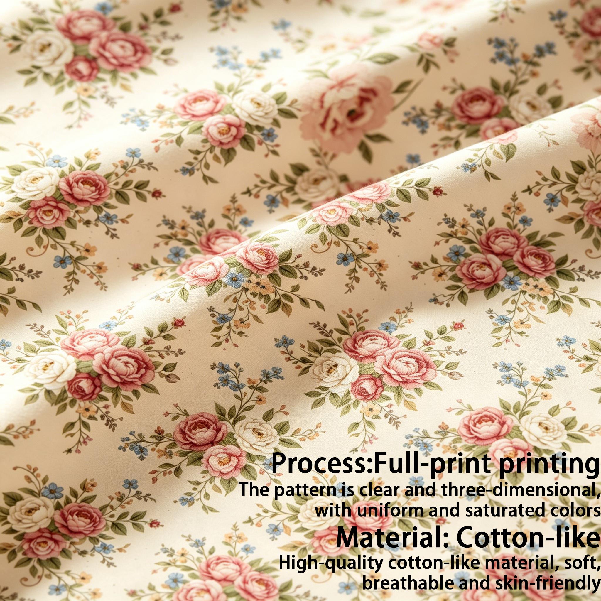 Vintage Floral Print Dress for Women Elegant Knee Length A-Line Swing Dress Short Sleeve round Neck Summer Casual Dress Fit and Flare Dress for Wedding Guest Party Cocktail Holiday Beach Travel Lightweight Comfortable