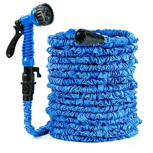 Summervibes Expandable garden hose 25ft, 7 function high pressure spray nozzle water hose, flexible expanding hose for garden watering car wash pet bath, leakproof kink-free tiktokshopspringglowup