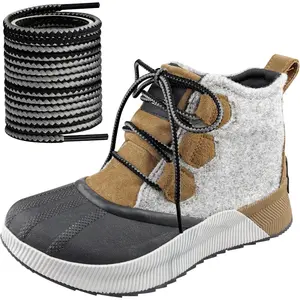 Round Shoe Laces for Sorel Out N About, 3.5MM Replacement Shoelaces Strings for Snow Boot