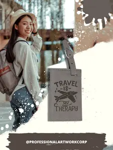 Personalized Leatherette Luggage Tags with Engraving