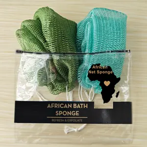 2 PCS Authentic African Exfoliating Net Bath Sponge