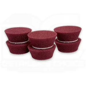 Buff and Shine® 172BN Uro-Tec 1-Inch Maroon Med. Cut/Polish Foam Pad - 6 Pack