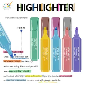 Flash Metallic Color Fluorescent Pen, Student Highlighter Marker, Colored Marking Pens, High-Gloss Slanted Tip, Sparkle Powder Pen