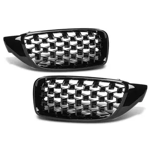 Fit For 14-18 BMW 4 Series F32 F33 F36 F82 Front Bumper Upper Diamond Grille