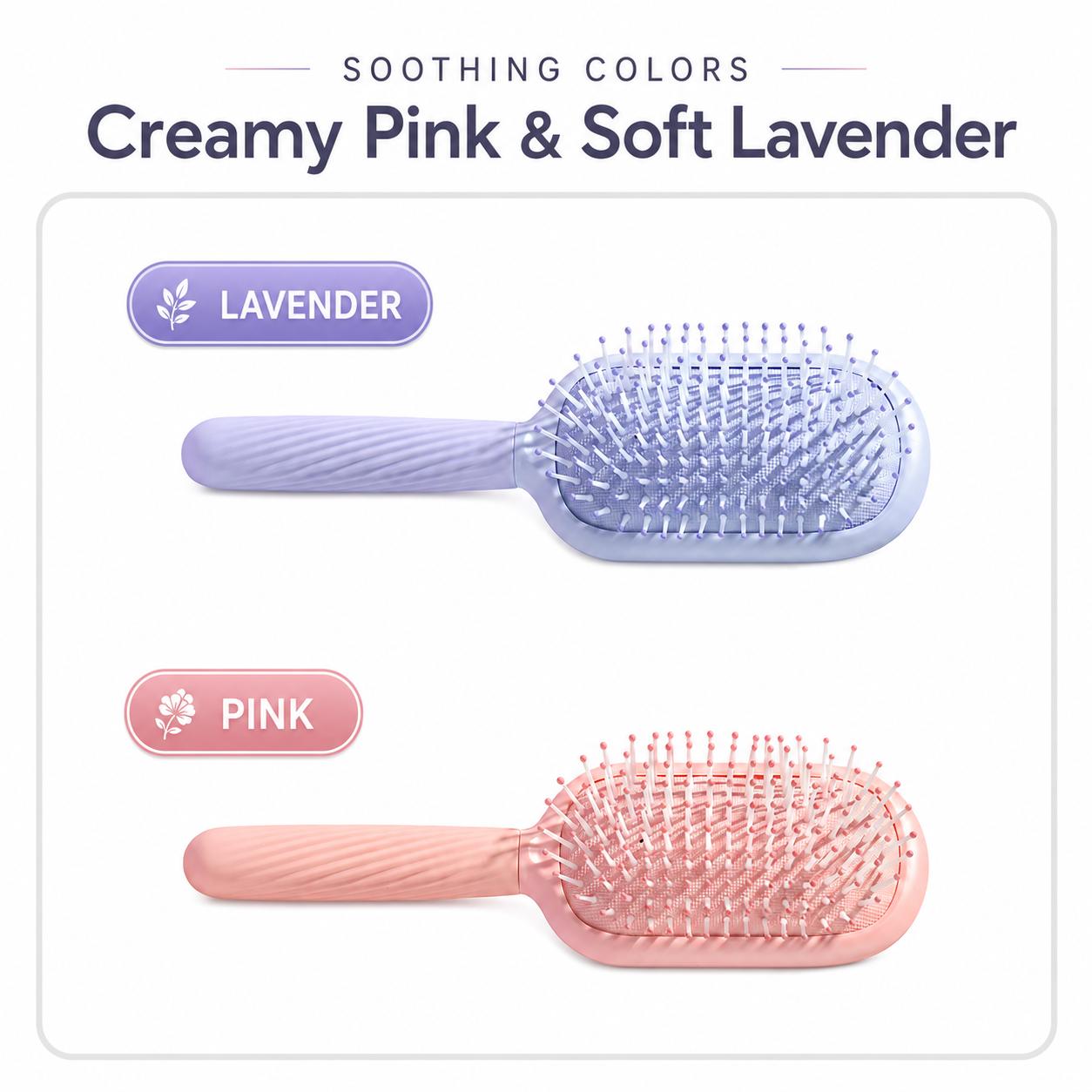 MINISO Air Cushion Massage Hair Brush - Anti Tangling Detangling Smoothing Brush, Unisex Scalp Care Tool for Wet/Dry Use, Daily Care, All Hair Types, Back To School Styling Aid