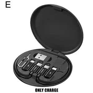 Multifunctional 60W Type C Data Cable Set Fast Charge for Iphone Chargers Storage Box Card Pin Travel Box Phone Holder Does not apply