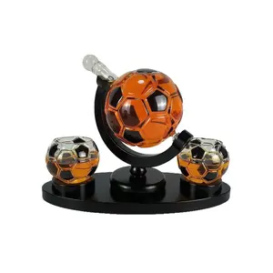 Football Whiskey Decanter Bottle Set for Men, 850ml Liquor Decanter Set with 2 Glasses, Home Bar Accessories, Gifts for Dad, Husband, Boyfriend, Coach, for Liquor, Bourbon, Scotch, Vodka