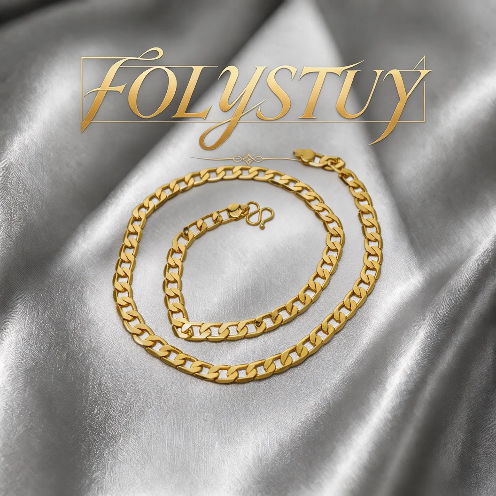[FOLYSTUY(Y139)]Slim Flat Cuban Link Gold Tone Necklace Minimalist Layering Fashion Jewelry Gift for Women Daily Outfit