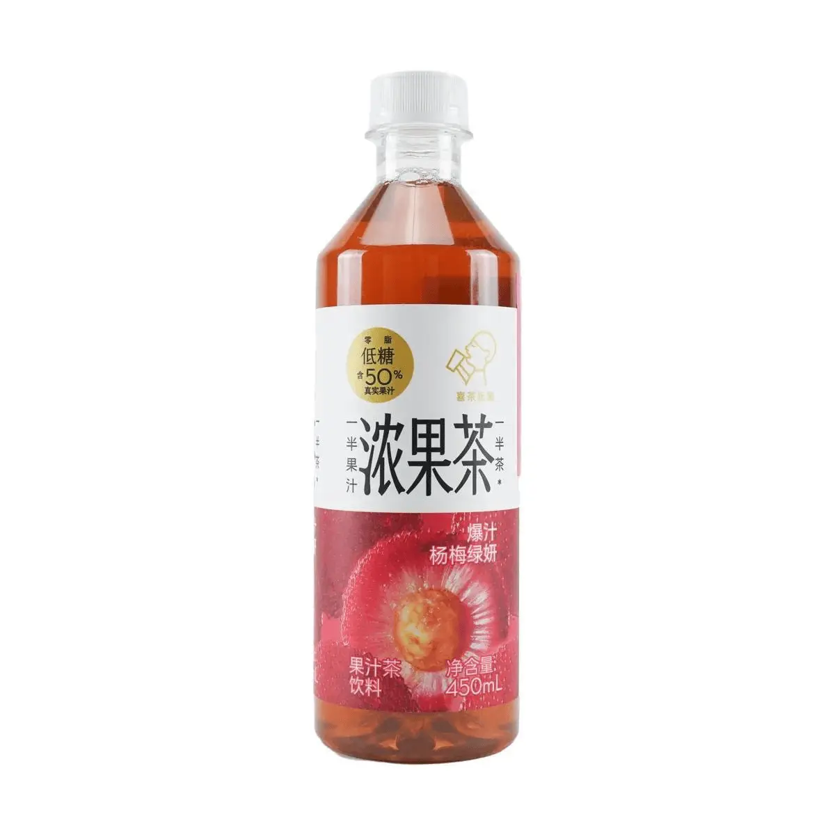 HEYTEA 50% Real Juice Passion Fruit Green Tea Drink Low Sugar Zero Fat 450ml