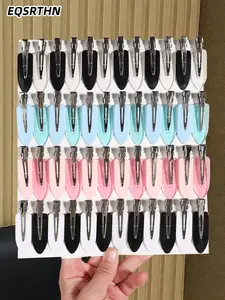 48pcs transparent candy color super bright skateboard design hairpin set-eight color plastic color hairpin, party activities must, Party Clip, cute fashion