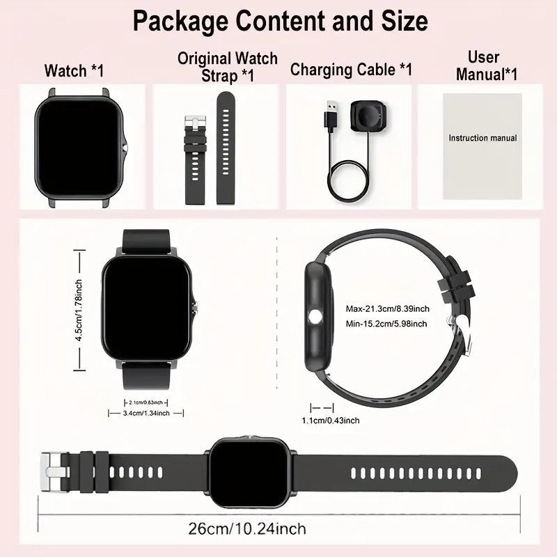 Smart watch, wireless talking/dialing, multi-sport mode, call reminder and rejection, SMS reminder, message reminder, various APP reminders, multi-function display, HD screen, gifts, multiple colors Alloy Charging Pink Smartphone Usb Wearable Rechargeable