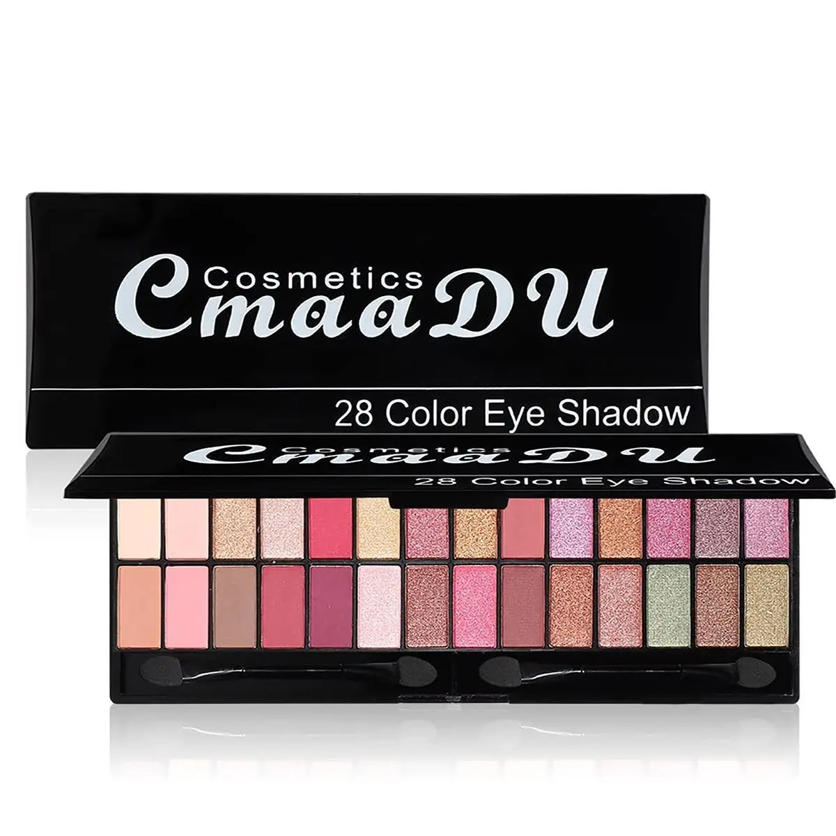 28 Colors High Pigment Eyeshadow Palette, Beauty Eyeshadows, Matte and Glitter Eye Shadows Palette, Long Lasting Shimmering Eye Shadow, Blendable Eyeshadow Powder for All Styles and Occasions, Pigmented Palette