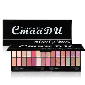 28 Colors High Pigment Eyeshadow Palette, Beauty Eyeshadows, Matte and Glitter Eye Shadows Palette, Long Lasting Shimmering Eye Shadow, Blendable Eyeshadow Powder for All Styles and Occasions