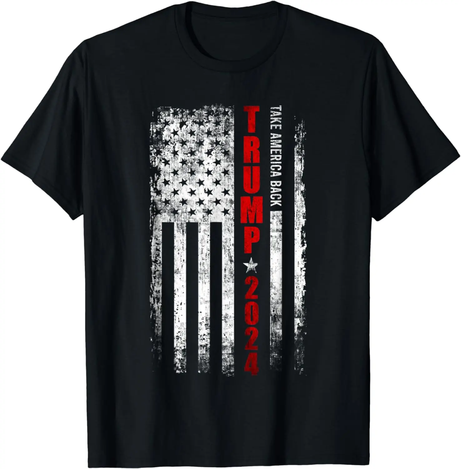 Funny Donald Trump 2024 MAGA Take America Back T-shirt American Flag Patriotic Tshirt Political Shirt Election Presidents Tee Graphic Tee With Cool Designs For Men And Women Classic Fit 100% Cotton Seamless Body