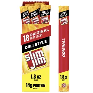 Slim Jim Original Deli Style - 18 pack