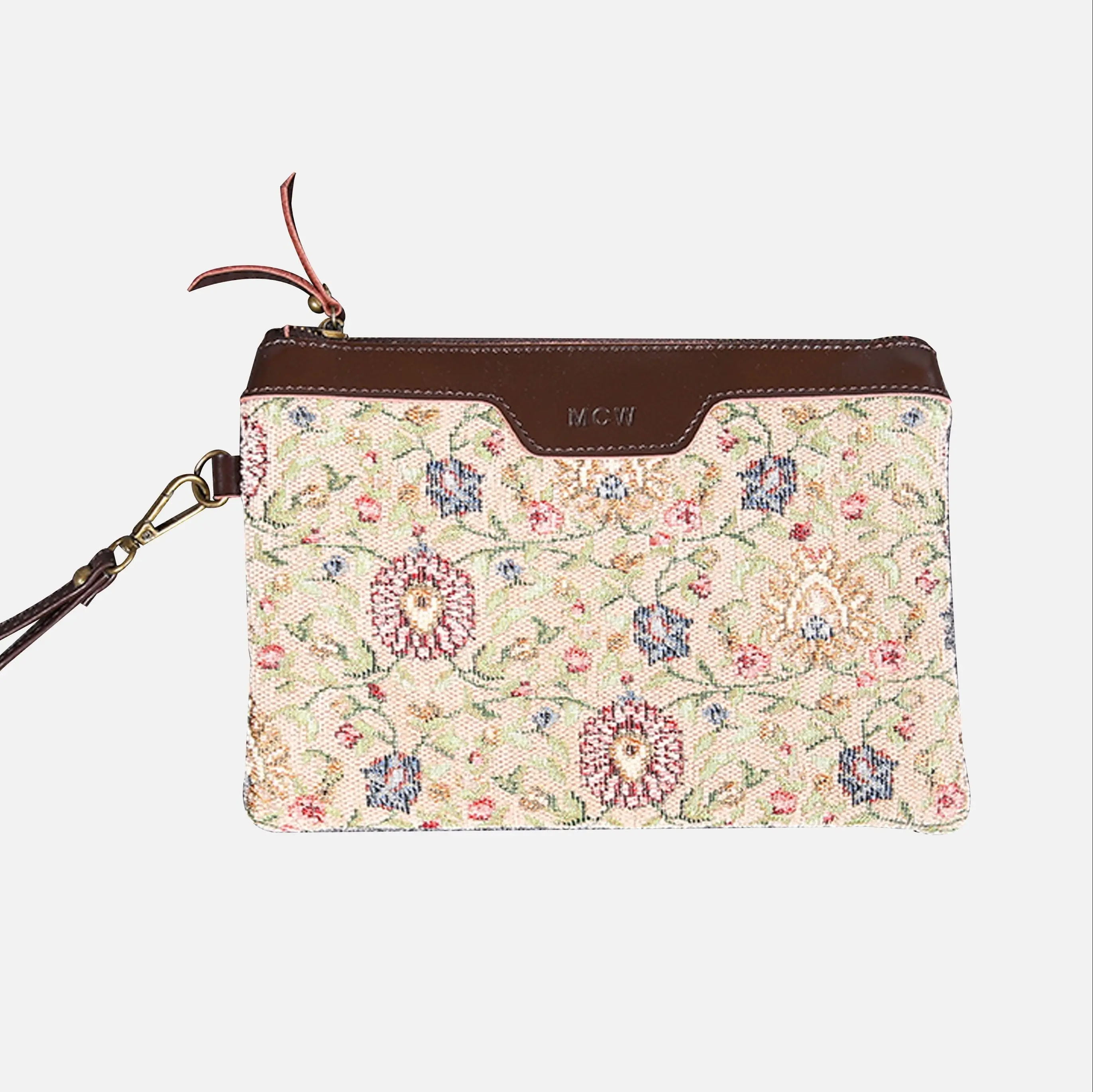 Oriental Beige Wristlet Clutch