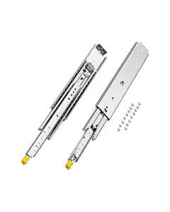 VEVOR 1 Pair Full Extension Drawer Slides 18 20 22 28 30 32 36 38 40 44 48 52 56 60 in, 500 lbs Load Capacity Locking Drawer Slides, Ball Bearing with Lock Side Mount Drawer Slide Rail