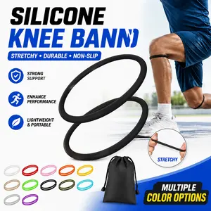 Silicone Patella Tendon Knee Strap 4 Pack for Pain Relief & Support Brace Ideal for Hiking Soccer Basketball Running Tennis Tendonitis Volleyball & Squats - Tool, Healthcare