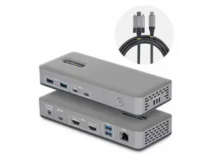StarTech Dual-Monitor USB-C Docking Station HDMI 4K 60Hz 100W Laptop Charging 1GbE Driverless Multi-Monitor Dock 196NUSBCDOCK