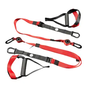 Ripped Straps - suspension trainer with removable/ replaceable handle grips.  Includes door anchors and can connect to pull up bars or hanging beam.
