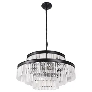 iTni Modern 18-Light 4-Tier Chandelier Circle Tiered Chandelier Bulbs Not Included